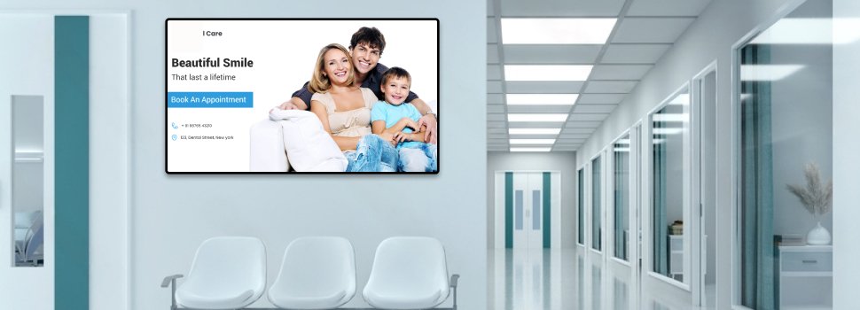 healthcare digital signage tv screen